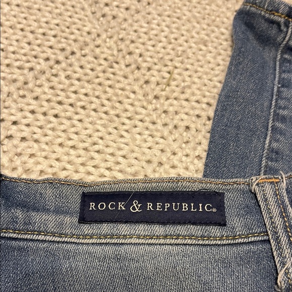 Rock & Republic Distressed Blue Skinny Jeans Size 10 - Picture 7 of 10